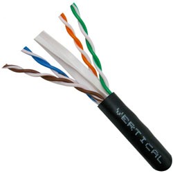 Vertical Cable 069-559/CMX 23 AWG Rated Solid Outdoor Cat6 Cable 1000ft