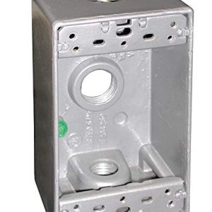 One Gang Metal Box with 3 3/4" Outlets