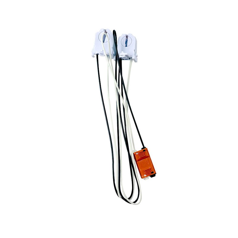 Keystone KT-SOCKET-T8-U-S-2-W 2-Lamp Socket Wiring Harness For T8 LED Tube