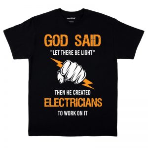 Ultra Cotton Electrician T-Shirt 2 Color Logo