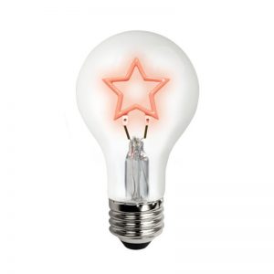 TCP FA19STARRBD 4.5W Red Star Shape Filament Lamp