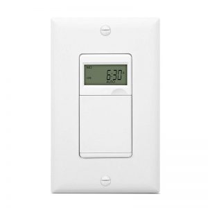 Enerlites HET01-H1-W 15 Amp 7-Days In-Wall Programmable Timer Switch White