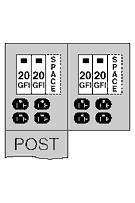 Midwest U011GB6 70A BACK-TO-BACK POST 20/20