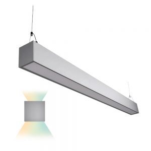 Euri Lighting EUD4-50W103SW-S LED Linear Suspended Silver Up/Down Light
