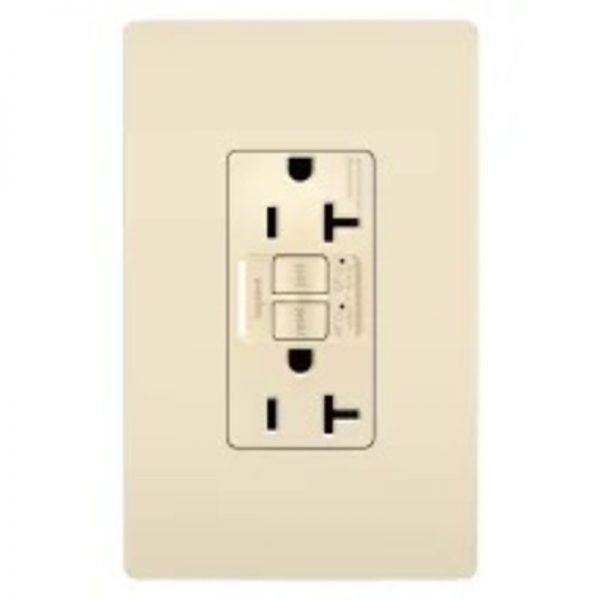 Legrand AFGF202TRLA Pass And Seymour Radiant 20A Tamper-Resistant Self-Test AFCI/GFCI Receptacle Light Almond