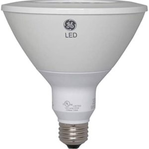 General Electric 93096804 18W LED PAR38 Lamp Medium E26 Base 120V 1550Lm 3000K 80 CRI 25 Degree Beam Silver