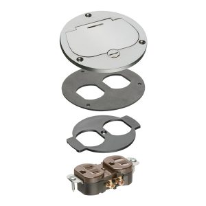 Arlington FLB3531NLTK Cut-In Box Trim Kit with Nickel Plated Cover