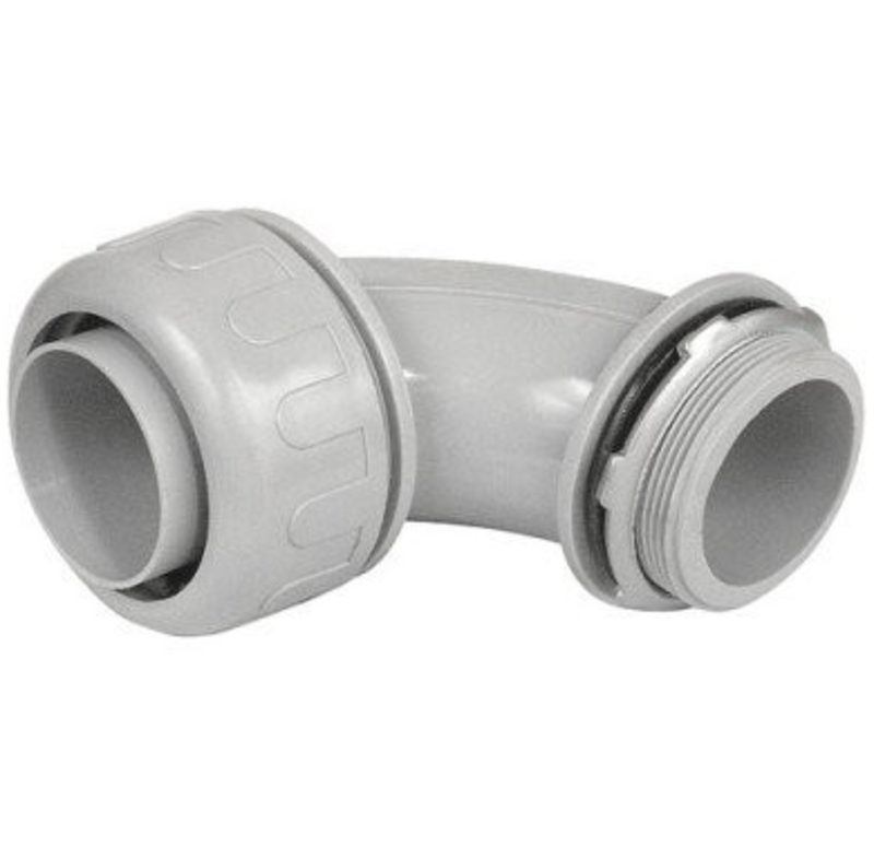 Garvin Southwire 1-1/4 Inch Non-Metallic PVC Plastic Liquid-Tight 90 ...