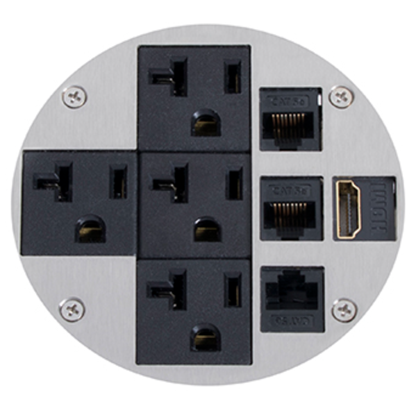 LEW ELECTRIC MOI4-REC-PWR4-COMM4-SS-AHC-CED Customizable, recessed, 2 ...