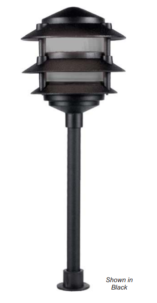 G1007-18★光ファイバーライト GR-3A ストライピー 照明 GR-3A ORBIT L2030B-F-VG-WW LED OUTDOOR 3-TIER CAST ALUMINUM PAGODA